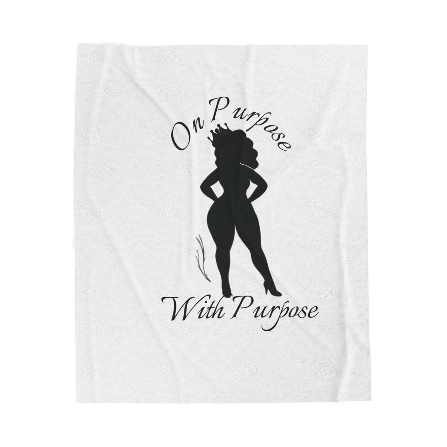 Empowering Velveteen Plush Blanket - Cozy Comfort and Purpose, Motivational Gift for Home or Office, Perfect for Self-Care or Celebrations