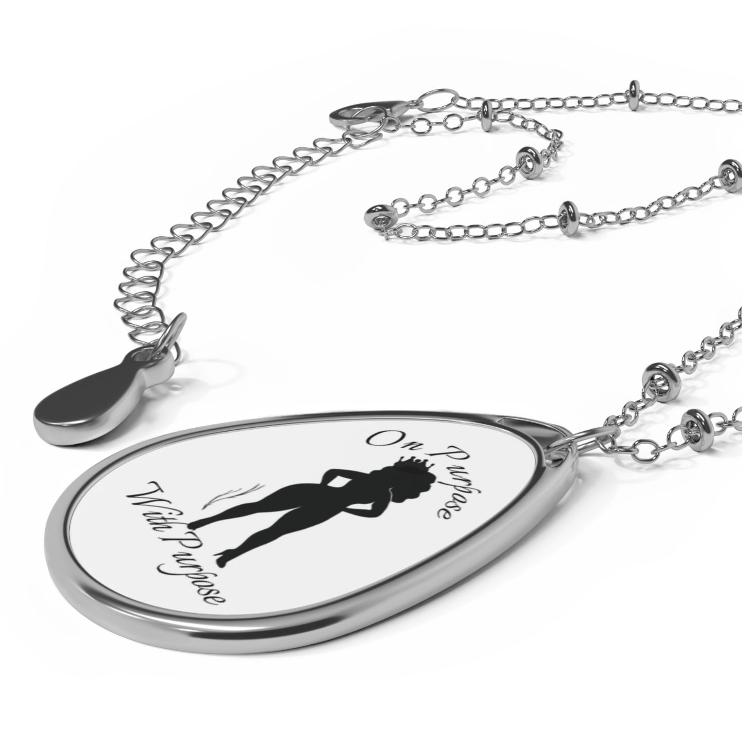 Elegant Oval Necklace with Inspirational Design, Gift for Her, Personalized Jewelry, Meaningful Keepsake, Everyday Wear